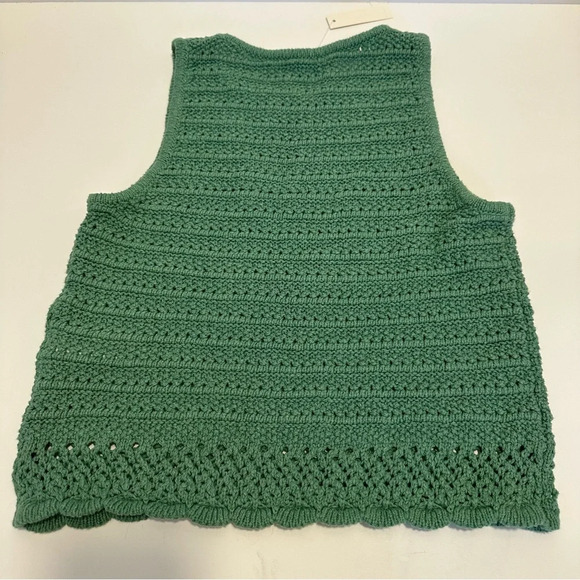 Madewell Kellen Women’s Green Crocheted Sweater Tank Size XS - Picture 3 of 6